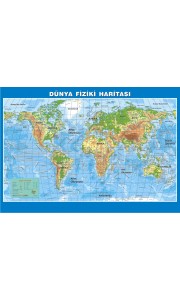 Dünya Fiziki Çıtalı Ders Haritası 70x100cm