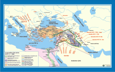 İlk Çağda Ön Asya Tarih Ders Haritası