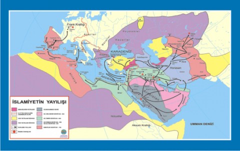 İslamiyetin Yayılışı Tarih Ders Haritası