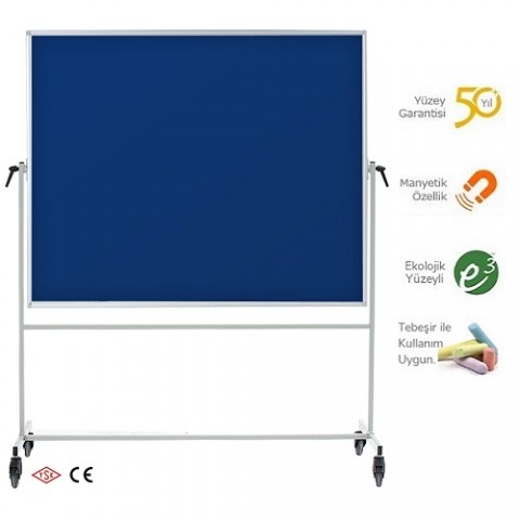 Çift Yüzeyli Tekerlekli Yazı Tahtası-120*200 cm Çift Yüzeyli Emaye Tekerlekli Mavi Yazı Tahtası Çift Yüzeyli Tekerlekli Yazı Tahtası-120*200 cm Çift Yüzeyli Emaye Tekerlekli Mavi Yazı Tahtası